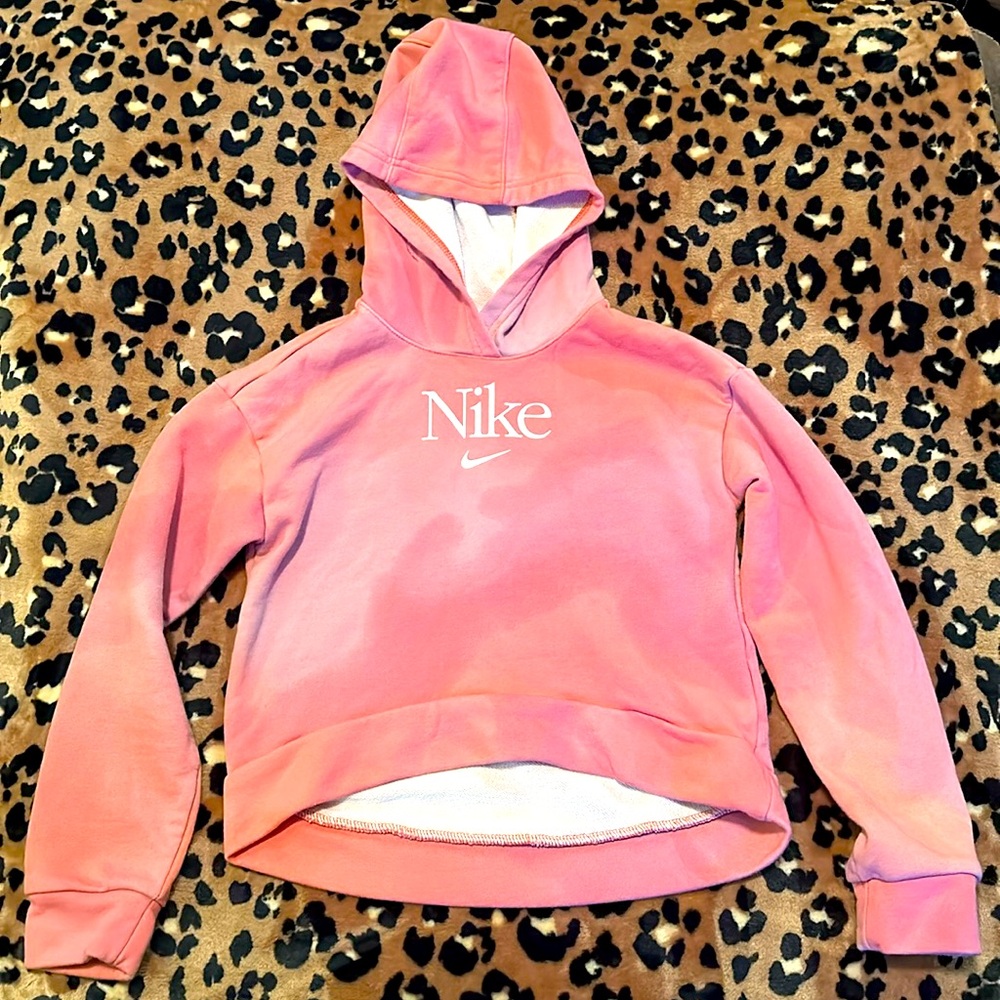 Girls NIKE Cropped Hoodie SIZE M COLOR PINK